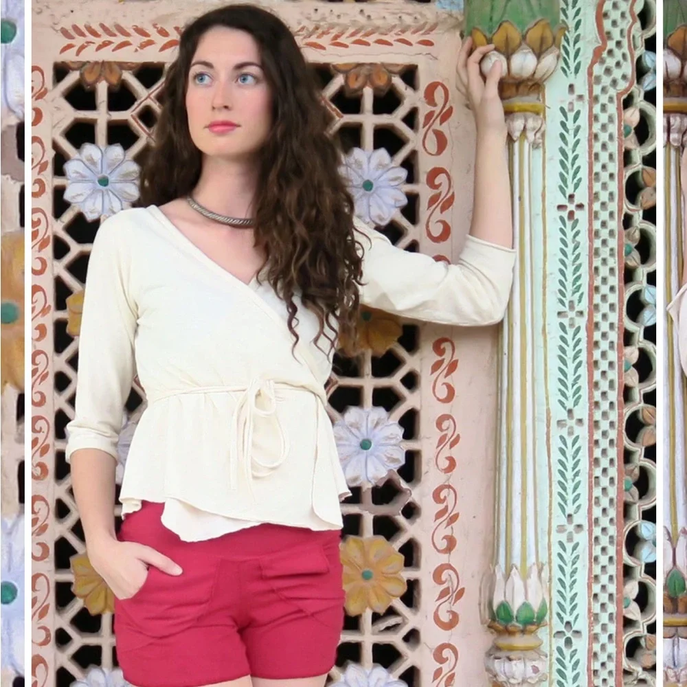 Gaia Conceptions perfect pockets shorty shorts in raisin sz small - Picture 6 of 9